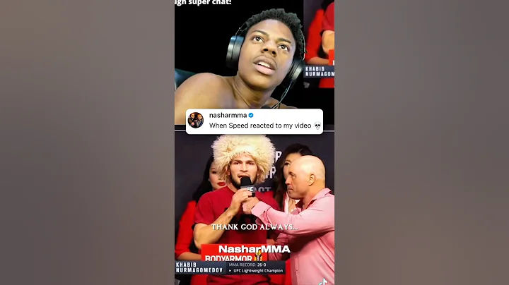 Speed REACTS to Khabib 😭 #ishowspeed #khabib #ufc #speed #khabibnurmagomedov #viral #muslim #shorts