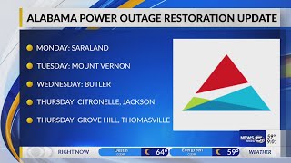 Alabama Power outage restoration update