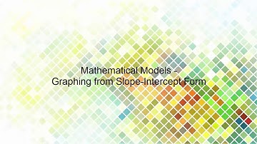 Mathematical Models - Graphing from Slope-Intercept Form