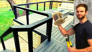 DIY Wire Railing Installation // DIY Cable Railing for Deck
