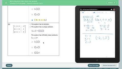Honors - ALEKS Topic: Augmented Matrices