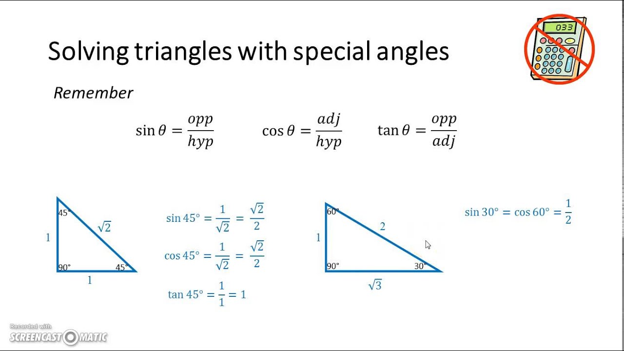 special angles problem solving