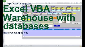 Warehouse management program in Excel with article pictures and integrated supplier customer databas