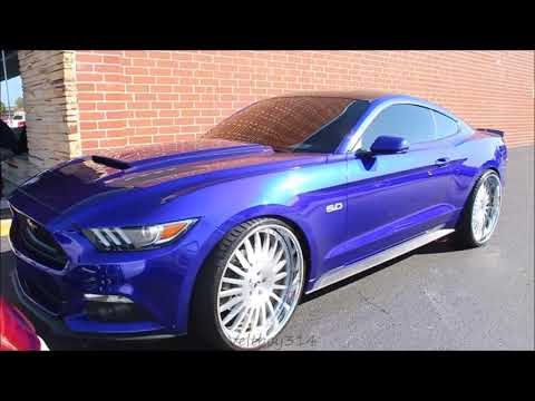 Mustang Candy blue On 24 Forgiato Wheels Orlando FL, veltboy 314