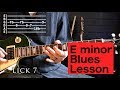 Easy e minor em 10 minor blues licks lesson