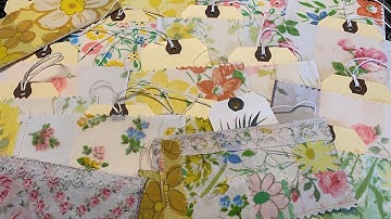 Vintage fabric pockets / easy diy for journals | I