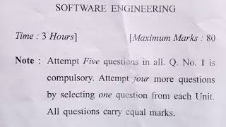 Bca software engineering questions paper screenshot 4