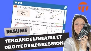 Tendance linéaire et droite de régression