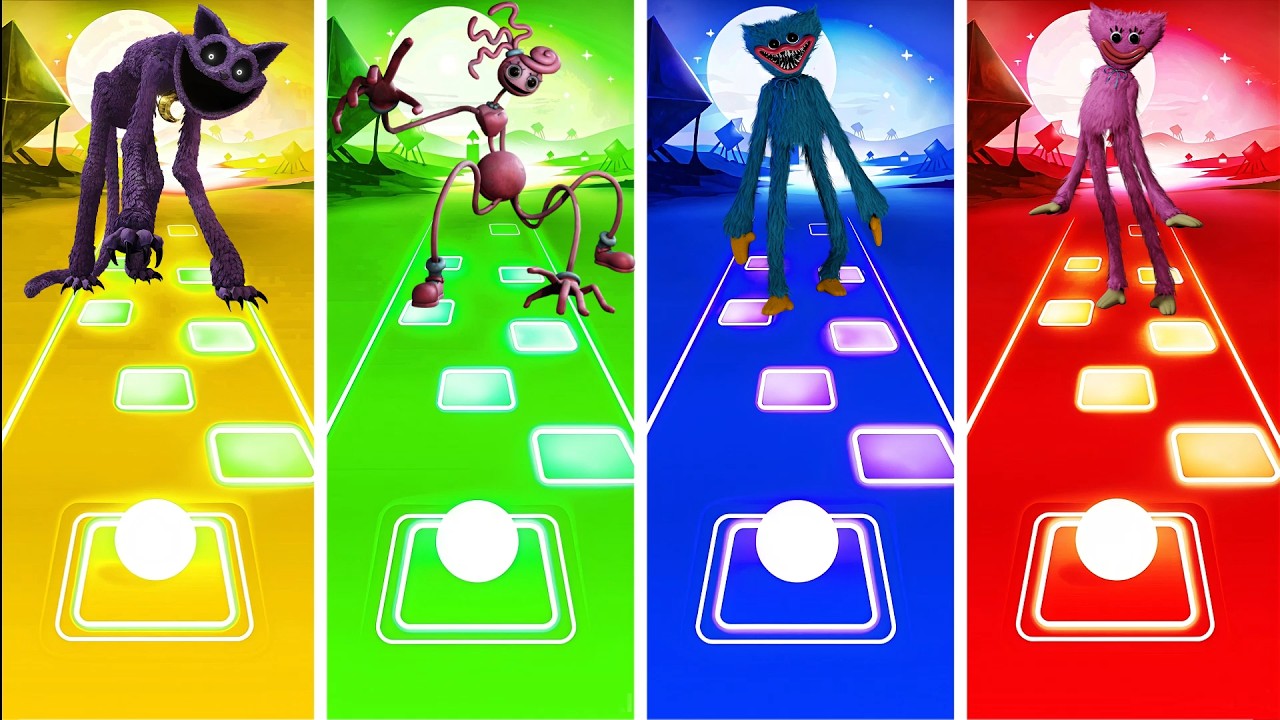 CatNap vs Mommy Long Legs vs Huggy Wuggy vs Kissy Missy - Tiles Hop Poppy Play Time 5