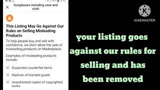 Fix Your Listing Goes Against Our Rules For Selling And Has Been Removed Problem Facebook