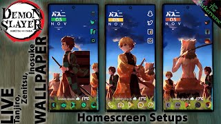 Demon Slayer - Tanjiro / Zenitsu / Inosuke - Live Wallpaper & Android setup - Custom Homescreen-EP84 screenshot 3