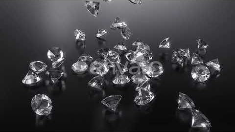 Diamonds Falling On The Floor | Motion Graphics - Envato elements