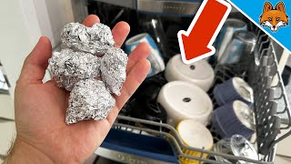 Wirf Alufolie In Den Geschirrspüler Und Staune Was Passiertgenialer Trick
