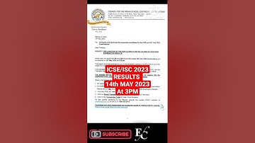 ICSE/ISC 2023 Result Date OUT🔥🔥 #icse #cisce #isc @EC