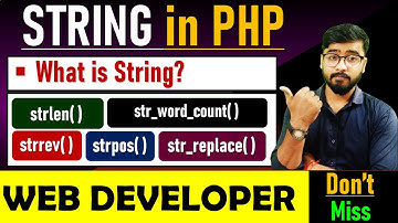 PHP Tutorial - String in PHP | strlen, strrev, strpos etc. | php tutorial for beginners
