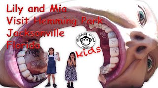Lily and Mia Visit Hemming Park Kids Zone in Jacksonville Florida