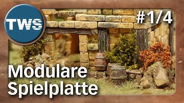Tutorial: Modulare Spielplatte #1/4 / modular game board (Tabletop-Gelände, TWS)