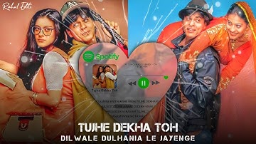 Tujhe Dekha Toh Yeh Jana Sanam | DDLJ💚 | Srk❣️Kajol Love💑Full Screen Lyrics Status✨
