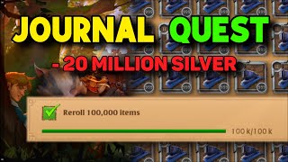 Crafting and Rerolling 100k Items for a Journal Quest in Albion Online