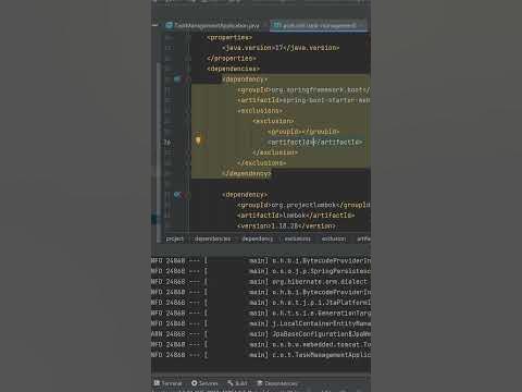 Exclude Tomcat Server in Spring Boot #springboot #spring #java # ...