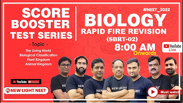 LIVE NEET 2022 | BIOLOGY RAPID FIRE REVISION | SCORE BOOSTER REVISION TEST SERIES (SBRT-02) #neet