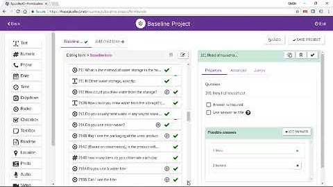 epicollect - Make a form, add users , see input