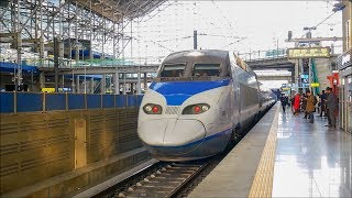 [FHD] 광명역의 KTX 143열차 (KTX 143 Train at Gwang-Myeong station, 光明駅の韓国高速列車KTX)