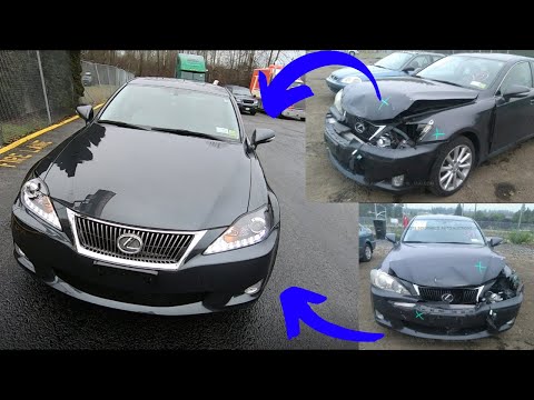 Front End Collision Repair Complete / Lexus is250 / Cheap Salvage Rebuild on a Low Budget