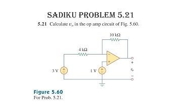 Problem 5.21 Fundamental of Electric Circuits (Sadiku) 5th Ed - Op-amp