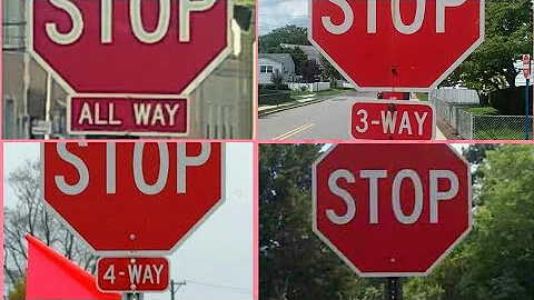¿Qué forma tiene una señal de stop en EE.UU.?