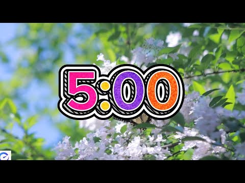 5 Minute Spring Flower Timer with Playful Instrumental Music