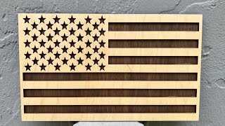 Laser Cut American flag