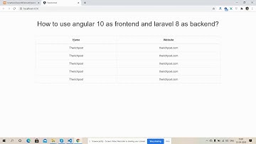 Angular 10 Laravel 8 Working Example