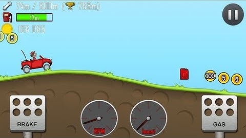 Hill Climb Racing - Gameplay Walkthrough part 1 - red car / Map (ios, Android)
