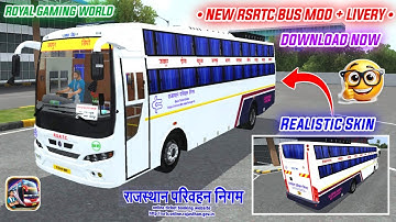 New RSRTC Bus Livery For Ashok Leyland BS-6 Bus Mod ❤️‍🔥🤩|| New Bus Mod💯 || Bussid Mods ||RGW💫💗