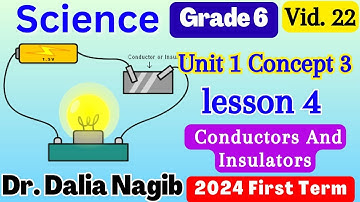 ساينس سادسة ابتدائي ترم اول  2024  Science Grade 6 Coductor & Insulator Concept 3 Lesson 4