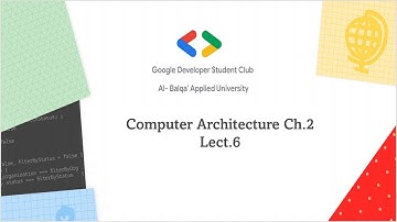 Computer Architecture Chapter 2 Lecture 6