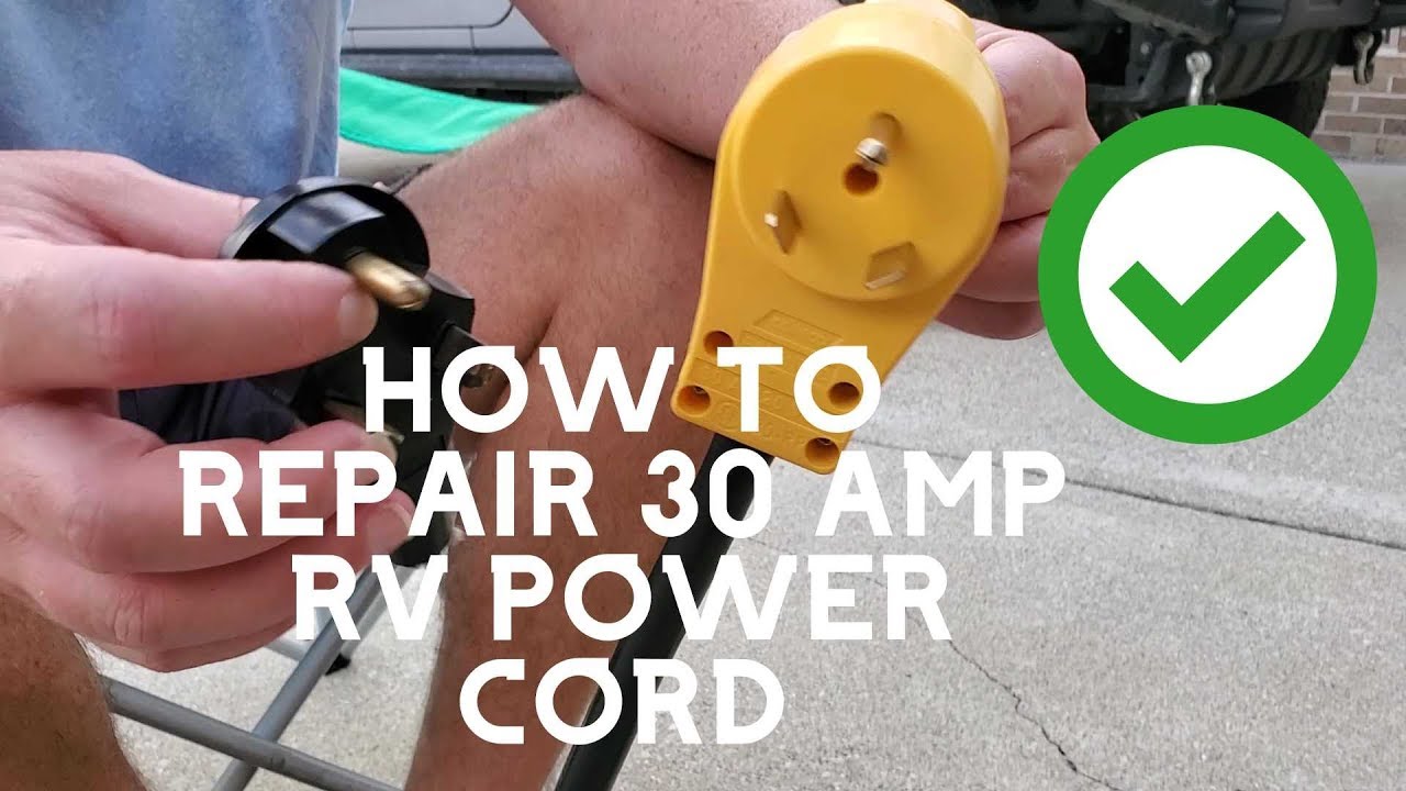 EASY FIX repair 30 AMP RV power cord (plug) due to arcing