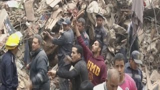 Raw: Deadly Building Collapse in Egypt