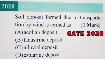 GATE 2020 question from classification of soil