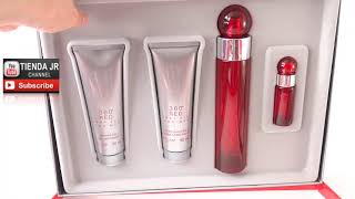 Estuche Para Hombre 360° Red De Perry Ellis 2 Perfumes + After Shave + Gel De Ducha