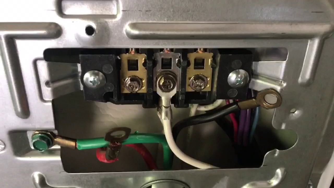 Installing a power cord on a dryer - YouTube