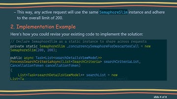 How to Use SemaphoreSlim to Limit Concurrent Requests to 200 in .NET Core