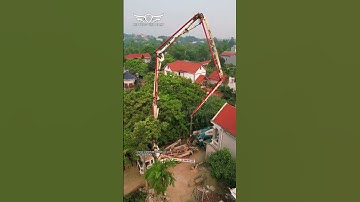 Máy Bơm Bê Tông Cần Dài #construction #xaydung #betong #shortvideo