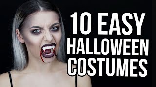 10 EASY LAST MINUTE HALLOWEEN MAKEUP / COSTUME IDEAS