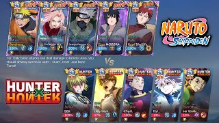 NARUTO SHIPPUDEN VS  HUNTERxHUNTER  ( 5V5) WHO WILL WIN? BATTLE OF ANIME COLLAB SKIN #MOBA55Creator