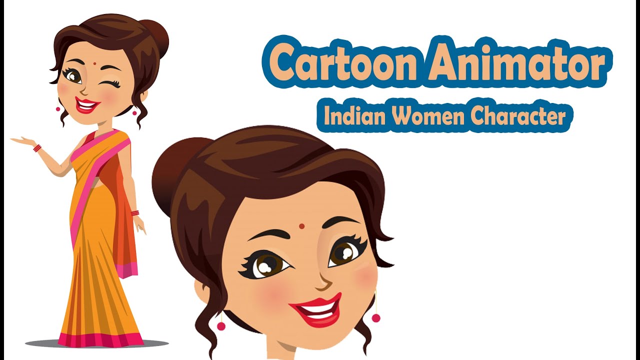 Cartoon Animator 4 | How to Create Character Indian Women - YouTube