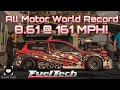 Gorda Chula  - All motor World Record Holder! | 8.61 @ 161 mph Pass! | Catches Fire! Driver OK!