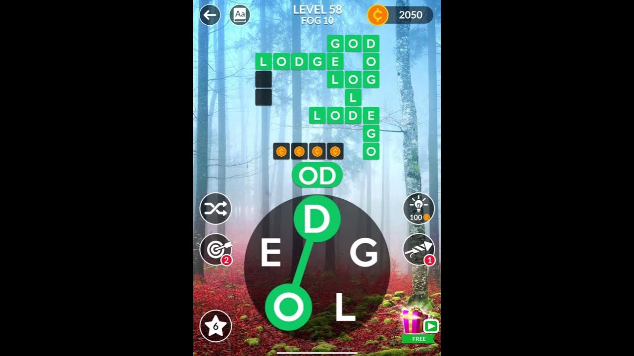 Wordscapes Level 57 to 58 - YouTube