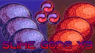 Slime gods x3! (deathmode) | calamity mod terraria